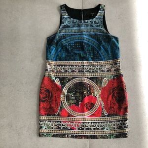 Single mini silk dress .